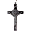 2 in. St. Benedict Crucifix, Nickel-Plated & Black Enamel