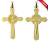 7/8 in. Cross of St Benedict, gold plated