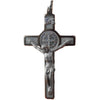 2 in. St. Benedict Crucifix, Nickel-Plated & White Enamel