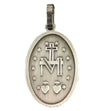 1 3/4 in. Miraculous Medal, Antique Silver