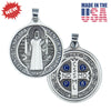 1 1/4 in. St.Benedict Medal, Nickel Silver Color