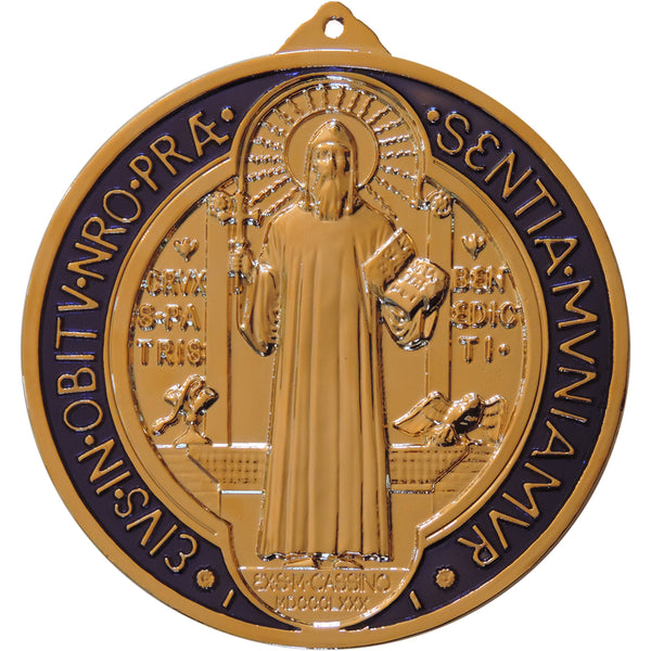 St. Benedict Medal with Gold Trim – Triumph of Love