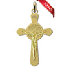 7/8 in. Cross of St Benedict, gold plated