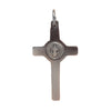 1 in. St. Benedict Crucifix, Nickel-Plated & White Enamel