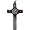 2 in. St. Benedict Crucifix, Nickel-Plated & White Enamel