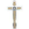 NEW! 15 in. St. Benedict Wall Crucifix with Natural-Wood