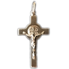 1 1/8 in. St. Benedict Crucifix, Pendant, Sterling Silver