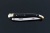 Laguiole 11cm pocket knife Ebony Brass Bolsters