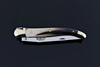 Laguiole 12cm Pocket Knife Flamed Horn Tip Brass Bolsters