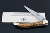 Laguiole 9cm pocket knife Olive Wood Brass Bolsters