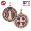 1 1/4 in. St.Benedict Medal, Copper w/ Color