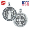 1 1/4 in. St.Benedict Medal, Nickel Silver