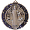 6 in. St. Benedict Wall Medal with blue enamel