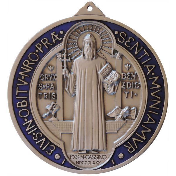 6"St. Benedict Wall Medal With Blue Enamel - Our Lady Of Guadalupe ...