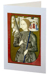 St. Joan of Arc Greeting Cards (medieval portrait)